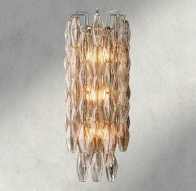 CIHELA CLEAR/ SMOKE GLASS GRAND SCONCE 30" - cyranlighting