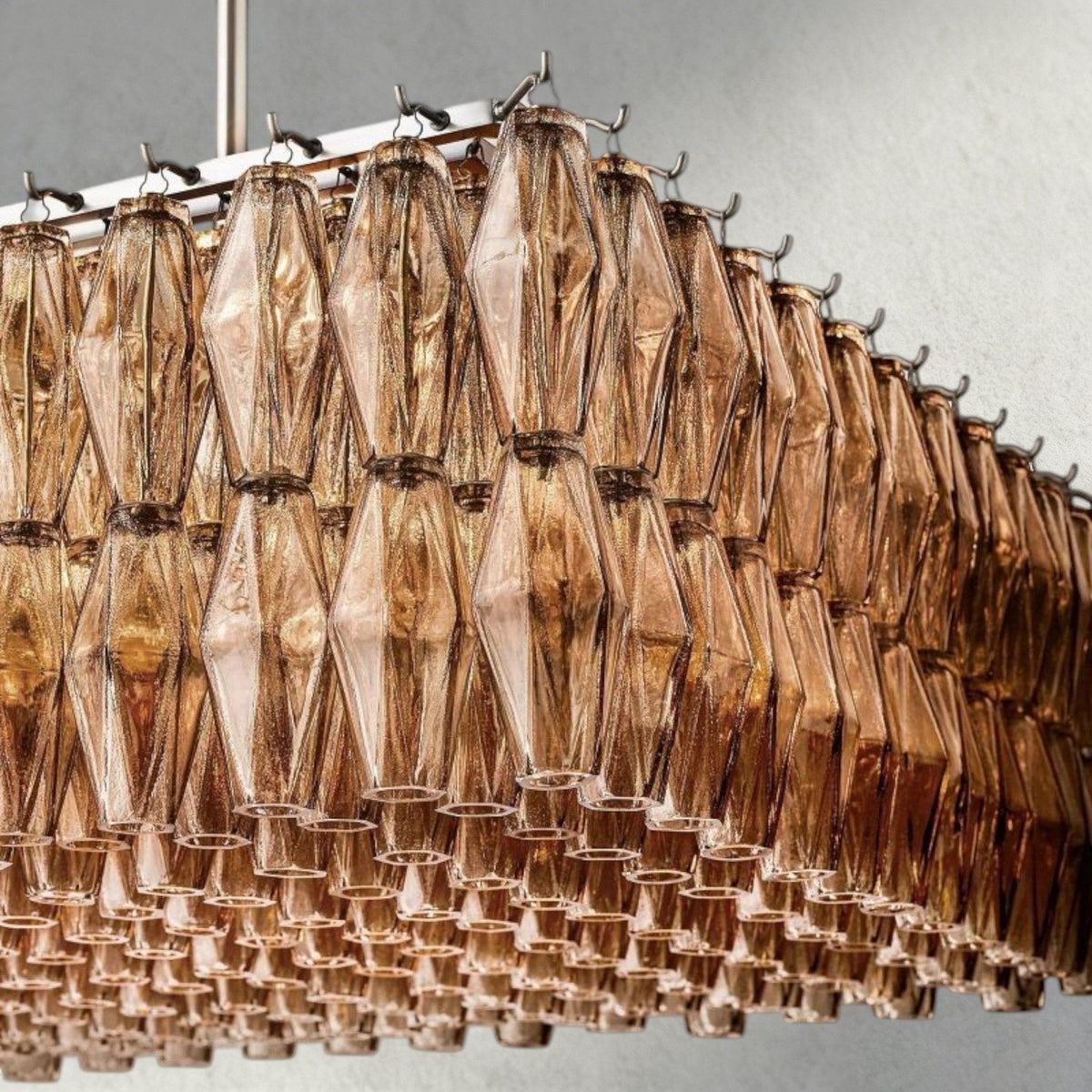 CIHELA CLEAR/ SMOKE GLASS RECTANGULAR CHANDELIER 54", 74" - cyranlighting