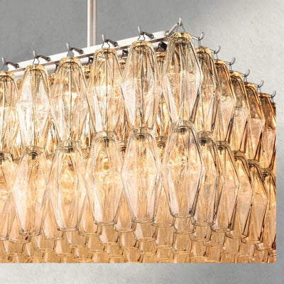 CIHELA CLEAR/ SMOKE GLASS RECTANGULAR CHANDELIER 54", 74" - cyranlighting