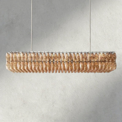 CIHELA CLEAR/ SMOKE GLASS RECTANGULAR CHANDELIER 54", 74" - cyranlighting