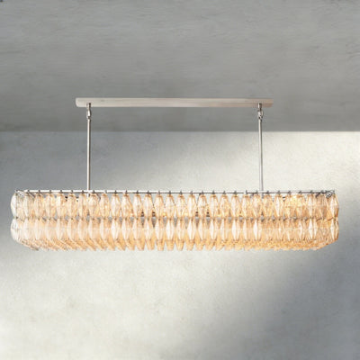 CIHELA CLEAR/ SMOKE GLASS RECTANGULAR CHANDELIER 54", 74" - cyranlighting