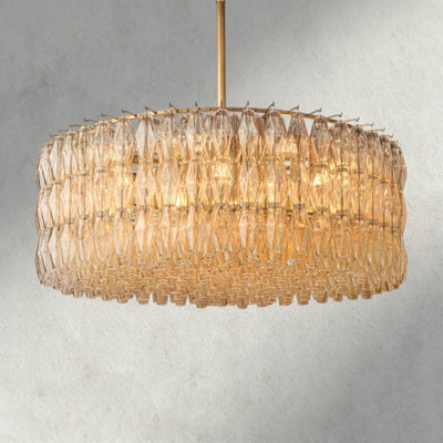 CIHELA CLEAR/ SMOKE GLASS ROUND CHANDELIER 37", 47", 62" - cyranlighting
