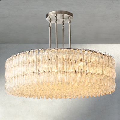 CIHELA CLEAR/ SMOKE GLASS ROUND CHANDELIER 37", 47", 62" - cyranlighting