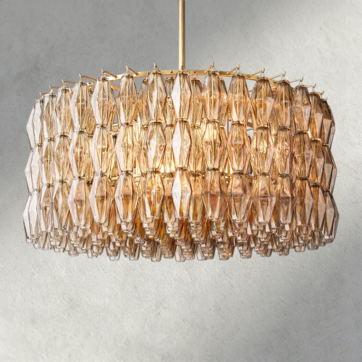 CIHELA CLEAR/ SMOKE GLASS ROUND CHANDELIER 37", 47", 62" - cyranlighting