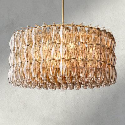 CIHELA CLEAR/ SMOKE GLASS ROUND CHANDELIER 37", 47", 62" - cyranlighting