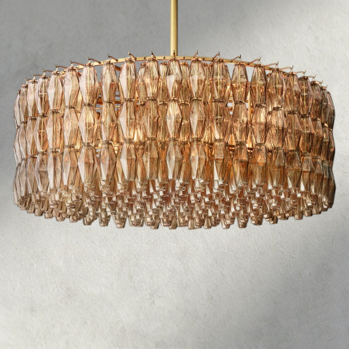 CIHELA CLEAR/ SMOKE GLASS ROUND CHANDELIER 37", 47", 62" - cyranlighting
