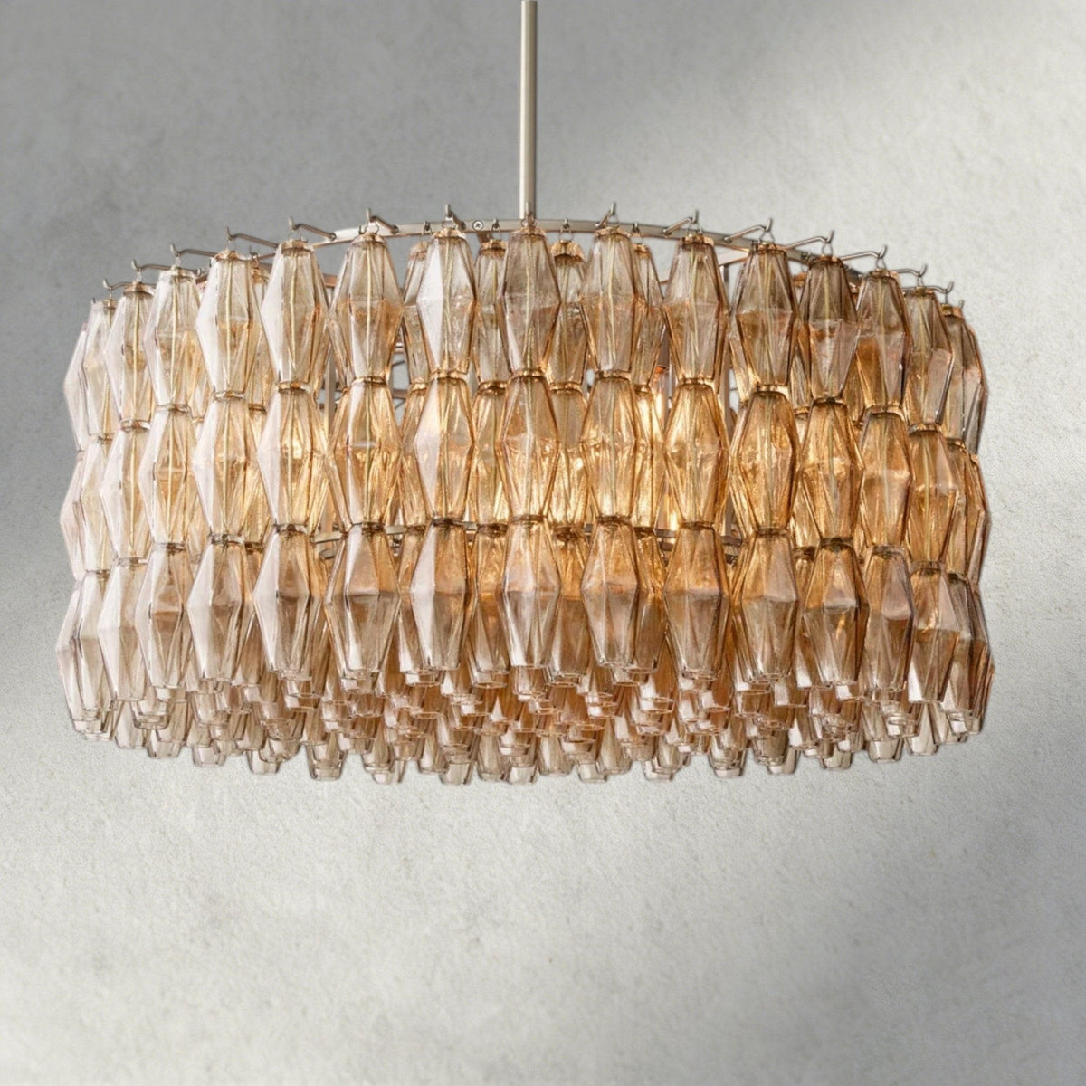 CIHELA CLEAR/ SMOKE GLASS ROUND CHANDELIER 37", 47", 62" - cyranlighting