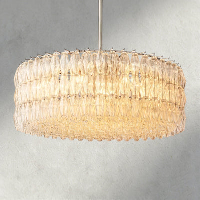 CIHELA CLEAR/ SMOKE GLASS ROUND CHANDELIER 37", 47", 62" - cyranlighting