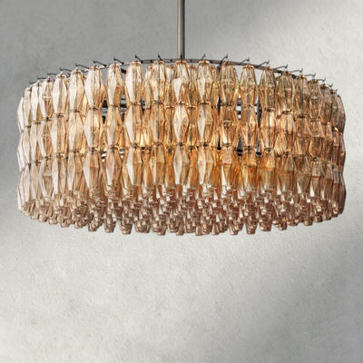 CIHELA CLEAR/ SMOKE GLASS ROUND CHANDELIER 37", 47", 62" - cyranlighting
