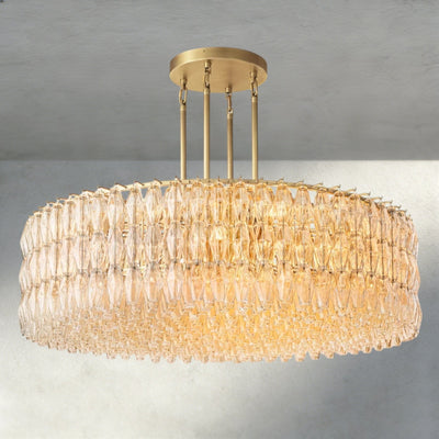 CIHELA CLEAR/ SMOKE GLASS ROUND CHANDELIER 37", 47", 62" - cyranlighting