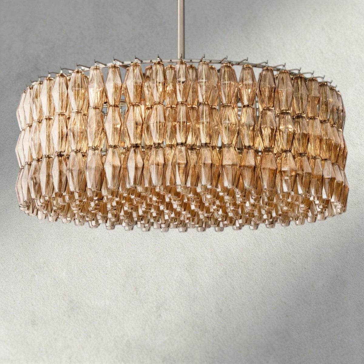 CIHELA CLEAR/ SMOKE GLASS ROUND CHANDELIER 37", 47", 62" - cyranlighting