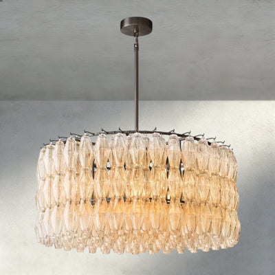 CIHELA CLEAR/ SMOKE GLASS ROUND CHANDELIER 37", 47", 62" - cyranlighting