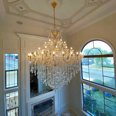 Classic Modern Multi - layers Crystal Chandelier for Staircase/Foyer/Villa - cyranlamps