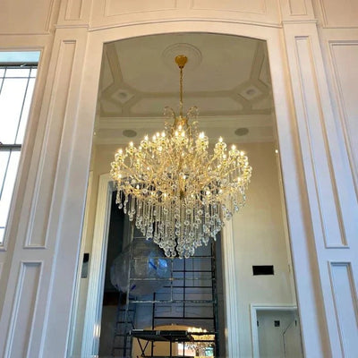Classic Modern Multi - layers Crystal Chandelier for Staircase/Foyer/Villa - cyranlamps