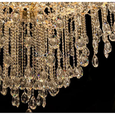 Classic Modern Multi - layers Crystal Chandelier for Staircase/Foyer/Villa - cyranlamps