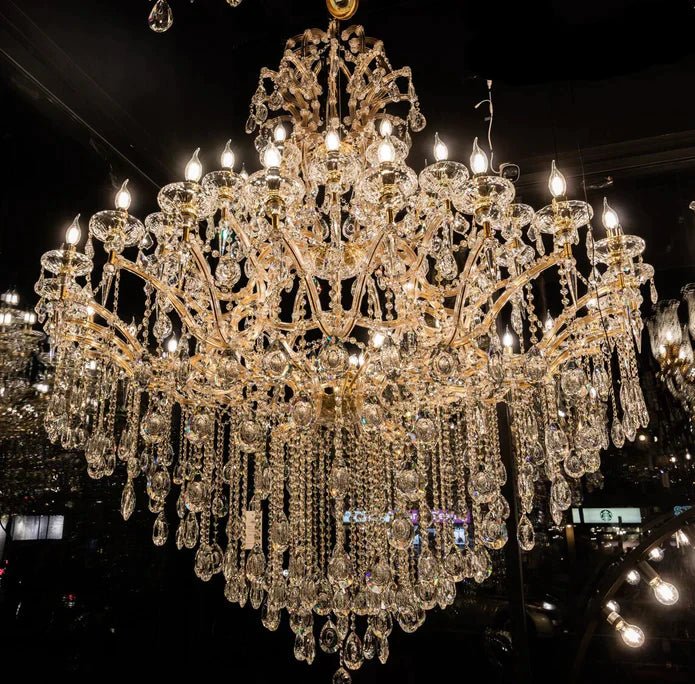 Classic Modern Multi - layers Crystal Chandelier for Staircase/Foyer/Villa - cyranlamps