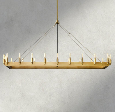 Cominv Rectangular Outdoor Chandelier 41", 54" - cyranlighting