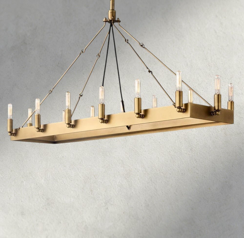 Cominv Rectangular Outdoor Chandelier 41", 54" - cyranlighting