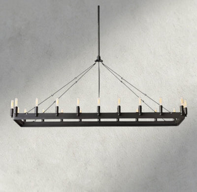 Cominv Rectangular Outdoor Chandelier 41", 54" - cyranlighting