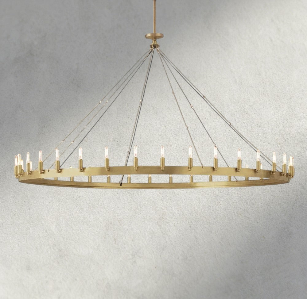 Cominv Round Outdoor Chandelier 26", 38", 50", 63", 73" - cyranlighting