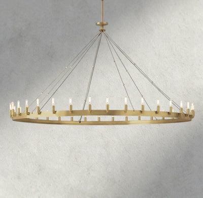 Cominv Round Outdoor Chandelier 26", 38", 50", 63", 73" - cyranlighting
