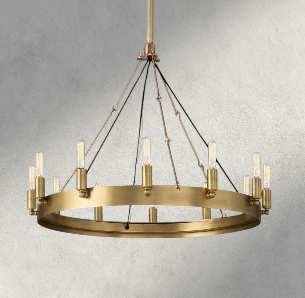 Cominv Round Outdoor Chandelier 26", 38", 50", 63", 73" - cyranlighting