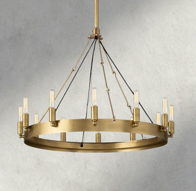 Cominv Round Outdoor Chandelier 26", 38", 50", 63", 73" - cyranlighting