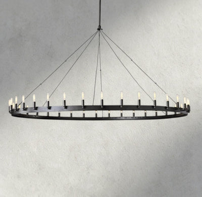 Cominv Round Outdoor Chandelier 26", 38", 50", 63", 73" - cyranlighting