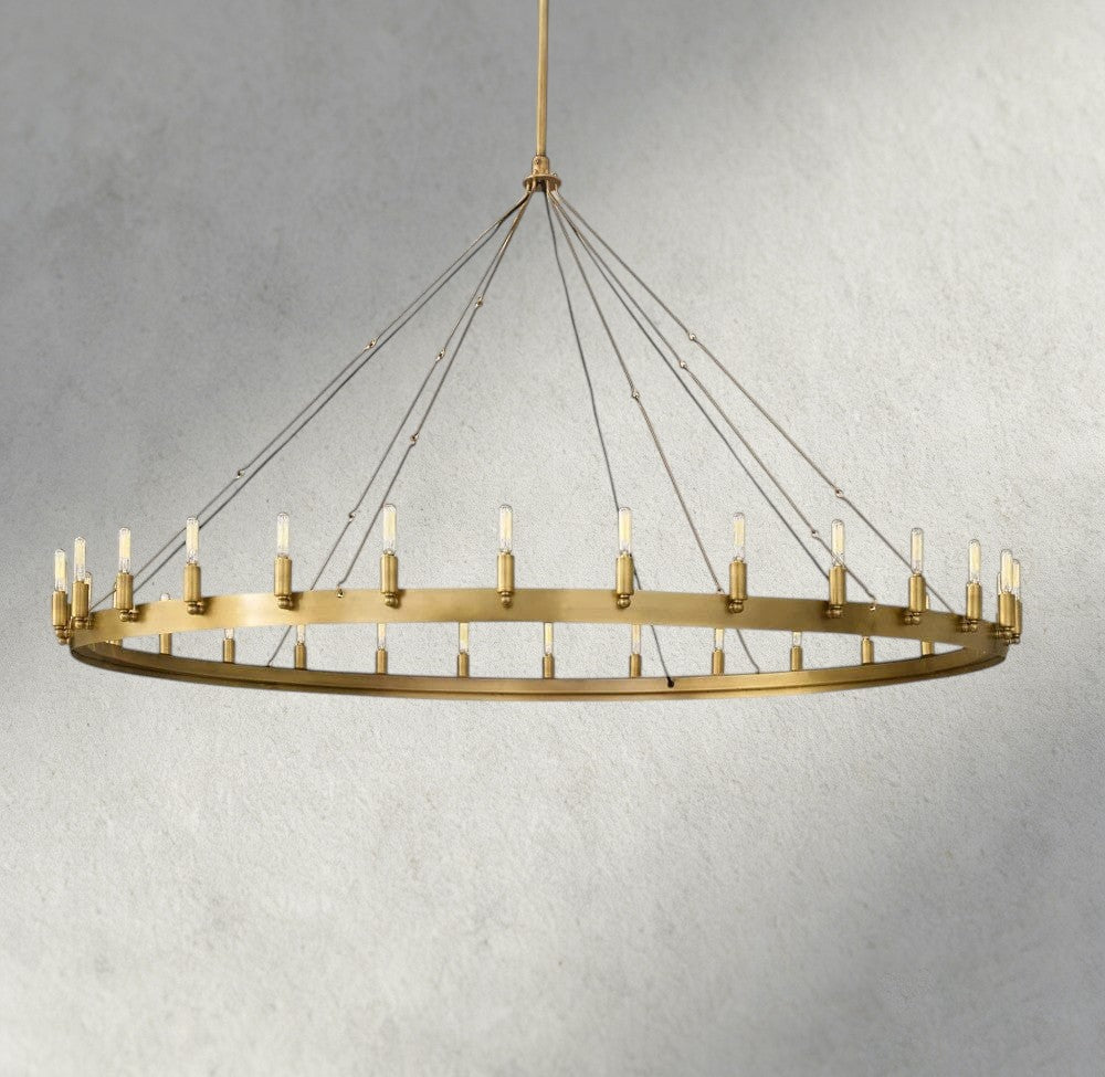 Cominv Round Outdoor Chandelier 26", 38", 50", 63", 73" - cyranlighting