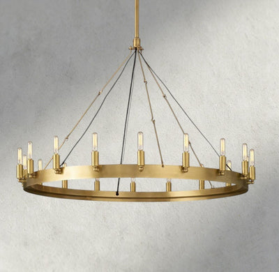 Cominv Round Outdoor Chandelier 26", 38", 50", 63", 73" - cyranlighting