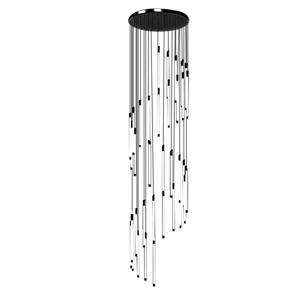 Contemporary Staircase Chandelier Spiral Tube Ceiling Light - Cyran Lamps