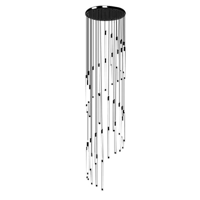 Contemporary Staircase Chandelier Spiral Tube Ceiling Light - Cyran Lamps