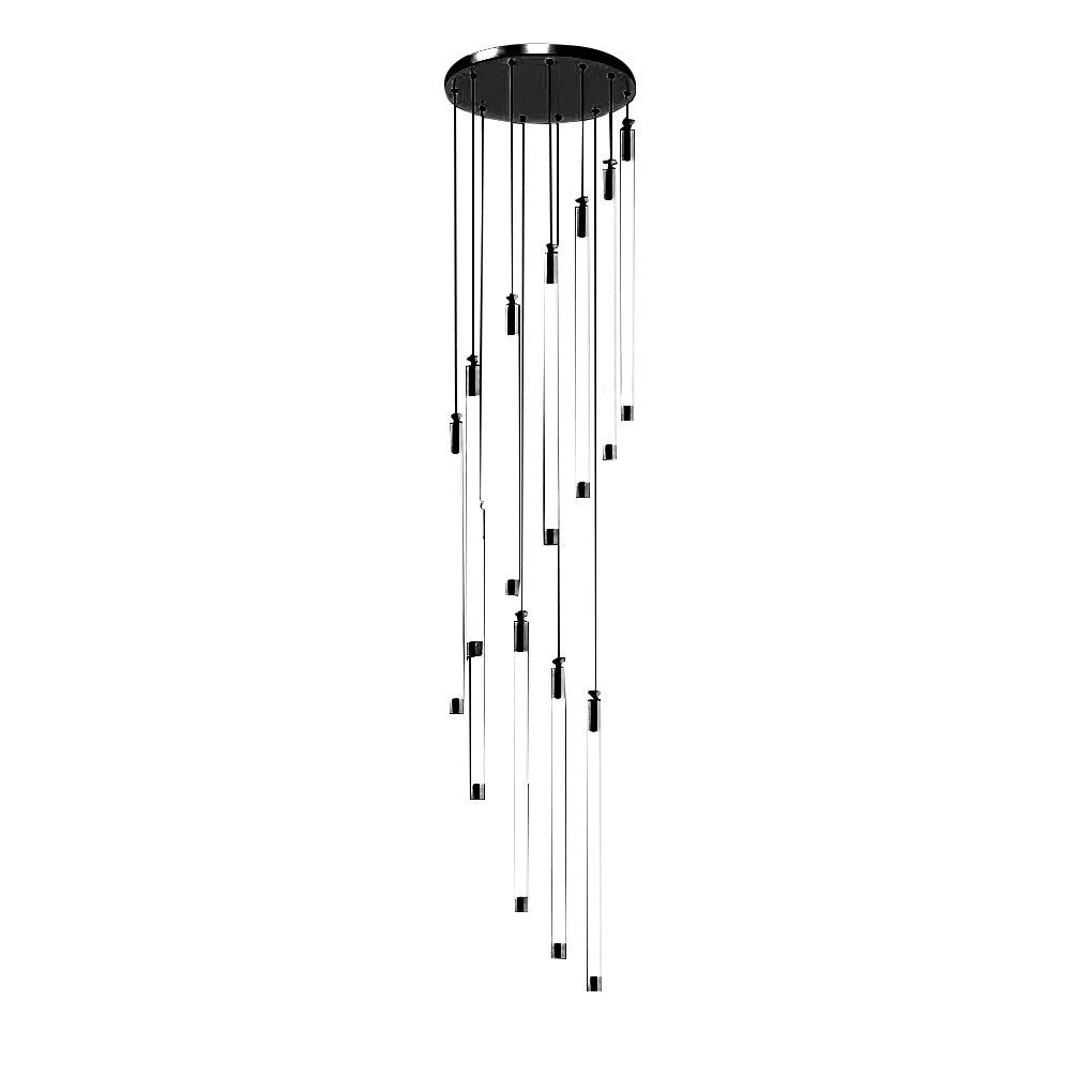 Contemporary Staircase Chandelier Spiral Tube Ceiling Light - Cyran Lamps
