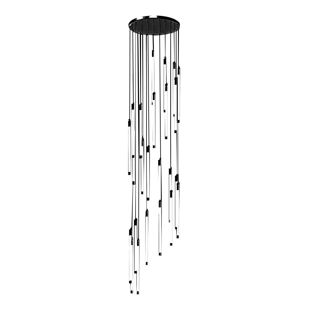 Contemporary Staircase Chandelier Spiral Tube Ceiling Light - Cyran Lamps