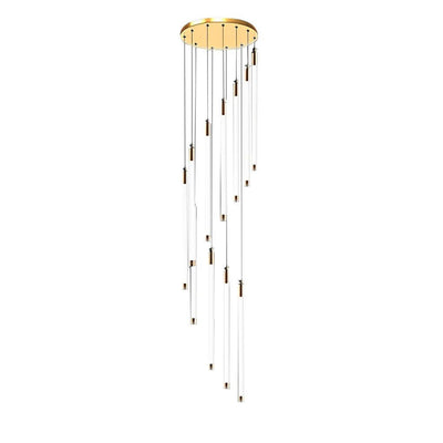 Contemporary Staircase Chandelier Spiral Tube Ceiling Light - Cyran Lamps