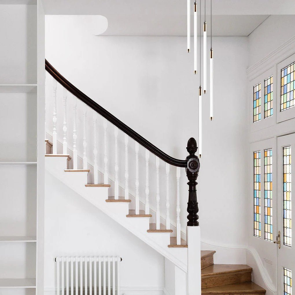 Contemporary Staircase Chandelier Spiral Tube Ceiling Light - Cyran Lamps