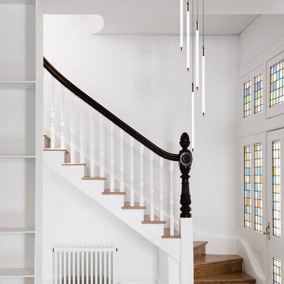 Contemporary Staircase Chandelier Spiral Tube Ceiling Light - Cyran Lamps