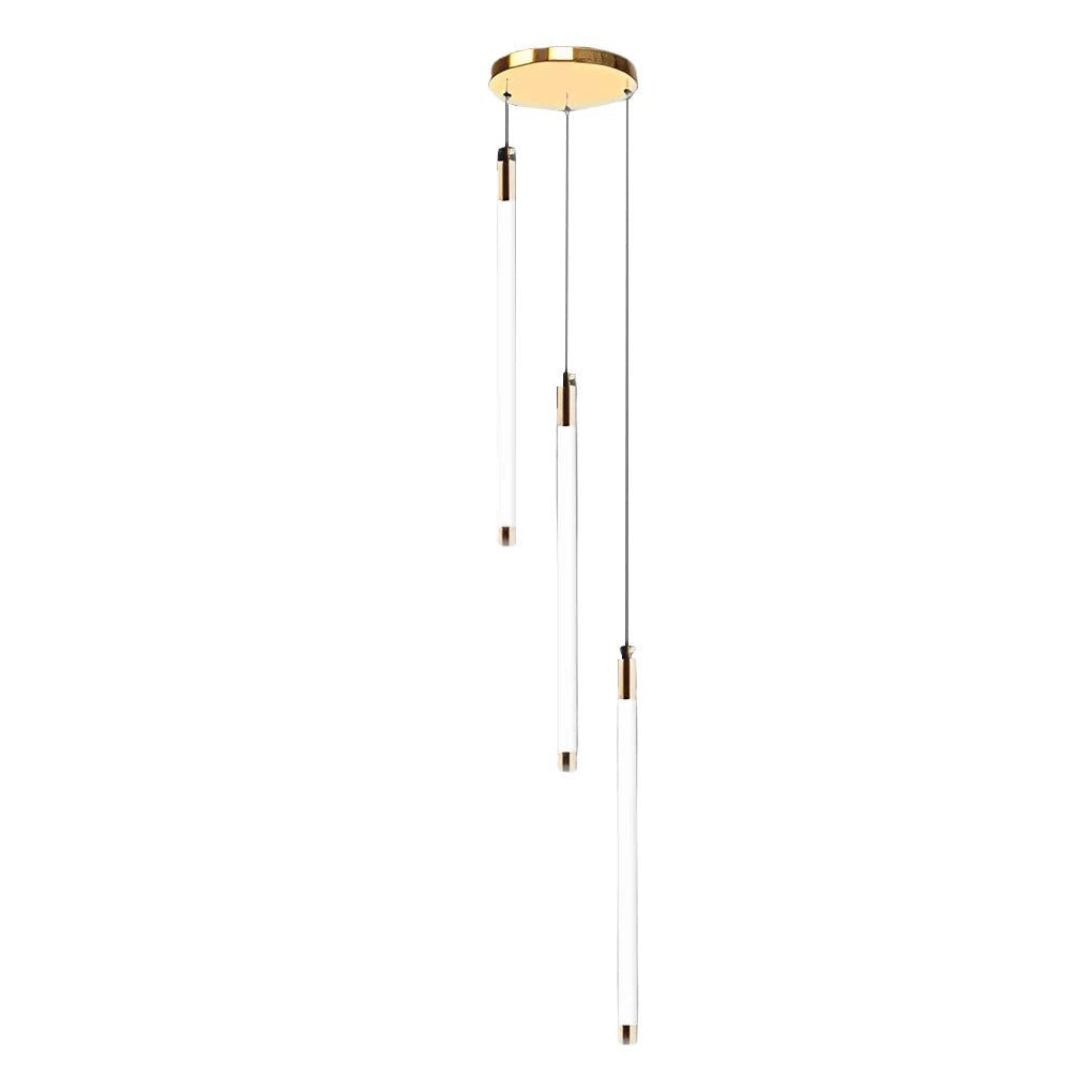 Contemporary Staircase Chandelier Spiral Tube Ceiling Light - Cyran Lamps