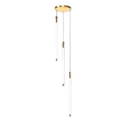 Contemporary Staircase Chandelier Spiral Tube Ceiling Light - Cyran Lamps