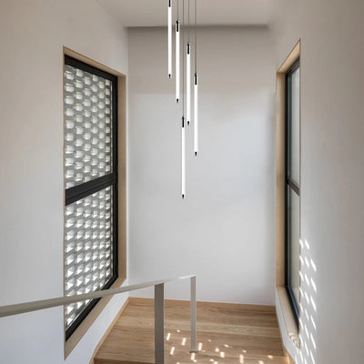 Contemporary Staircase Chandelier Spiral Tube Ceiling Light - Cyran Lamps