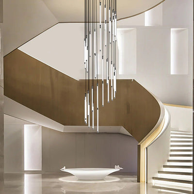 Contemporary Staircase Chandelier Spiral Tube Ceiling Light - Cyran Lamps
