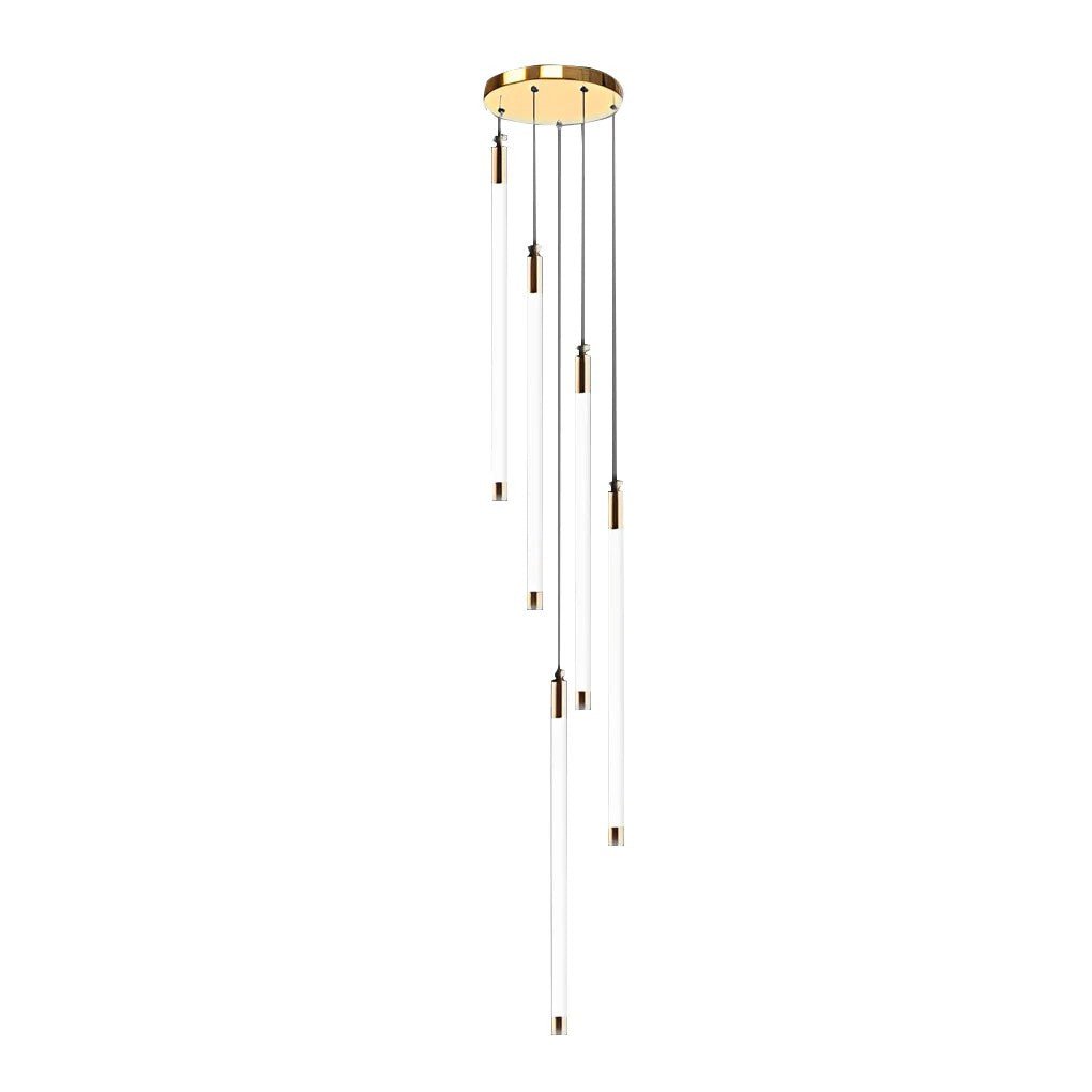 Contemporary Staircase Chandelier Spiral Tube Ceiling Light - Cyran Lamps