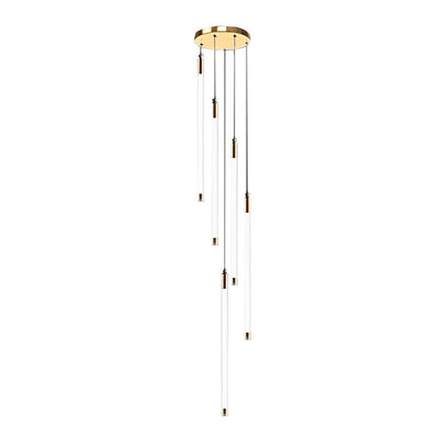 Contemporary Staircase Chandelier Spiral Tube Ceiling Light - Cyran Lamps