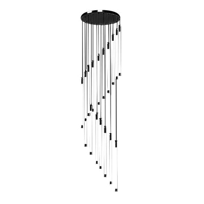 Contemporary Staircase Chandelier Spiral Tube Ceiling Light - Cyran Lamps