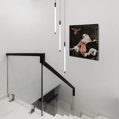 Contemporary Staircase Chandelier Spiral Tube Ceiling Light - Cyran Lamps