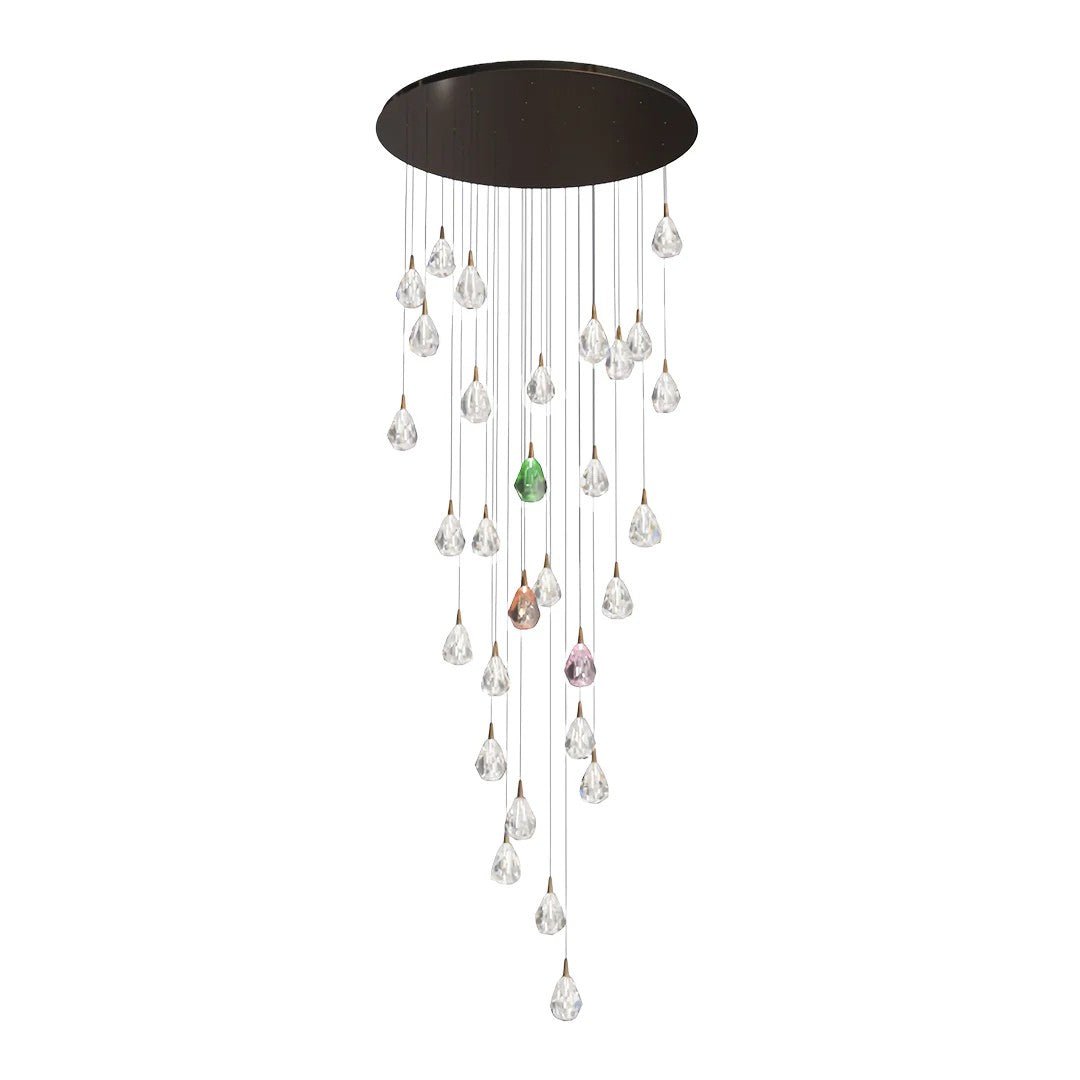 Crystal Chandelier for Staircase Luxury LED Ceiling Light - Cyran Lamps