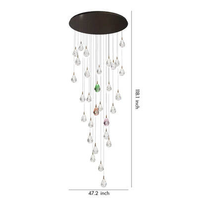 Crystal Chandelier for Staircase Luxury LED Ceiling Light - Cyran Lamps