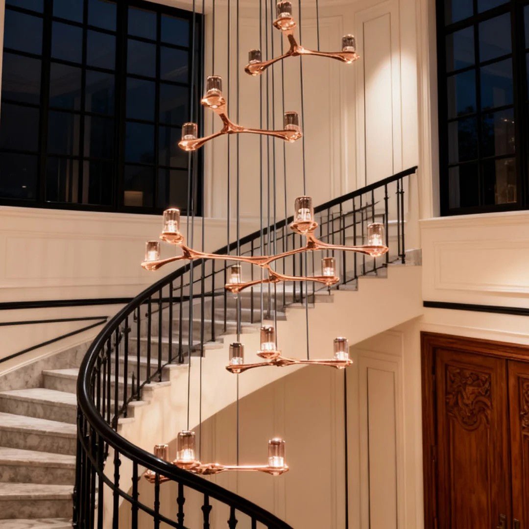 Crystal Staircase Chandelier Nordic Creative Ceiling Light - Cyran Lamps