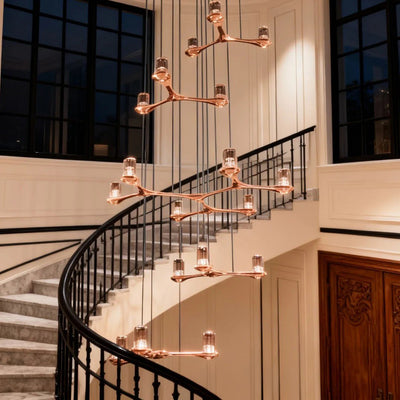 Crystal Staircase Chandelier Nordic Creative Ceiling Light - Cyran Lamps