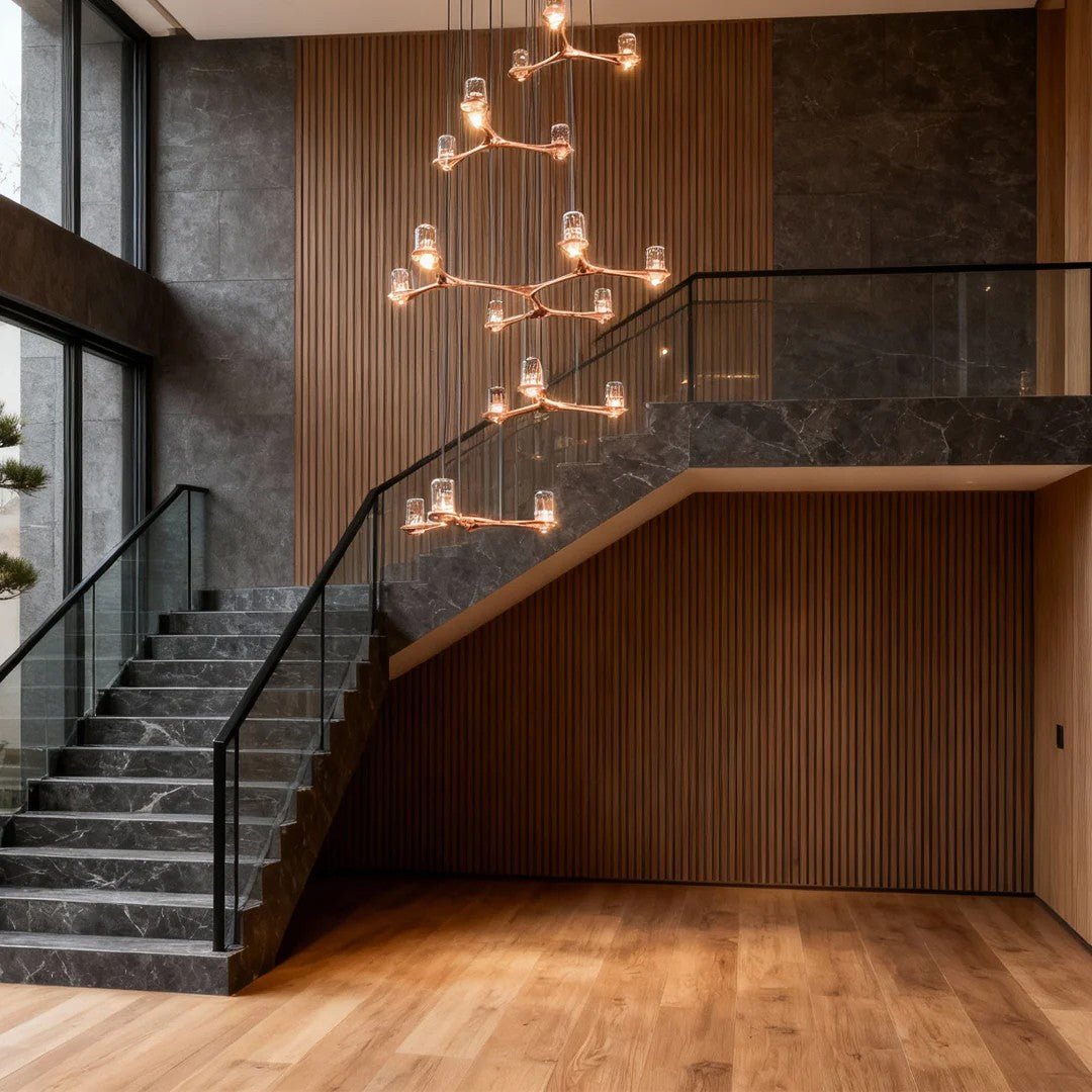Crystal Staircase Chandelier Nordic Creative Ceiling Light - Cyran Lamps